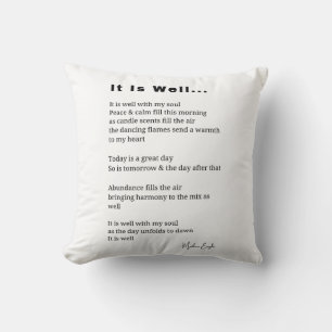 Cojín Decorativo Está bien con mi alma poesía inspiradora