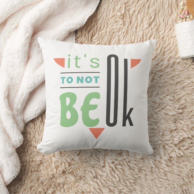 Cojín Decorativo Está bien no estar bien (Manta)