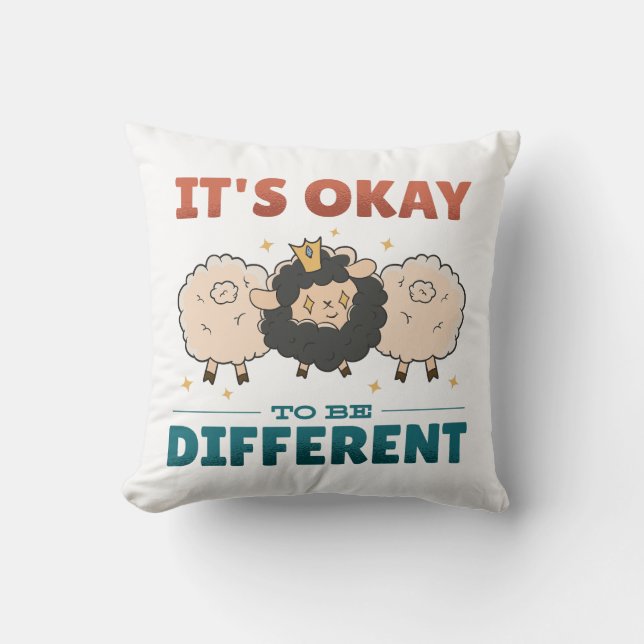 Cojín Decorativo Está bien ser una invitación diferente (Anverso)