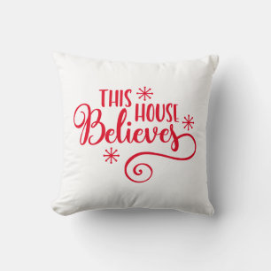 Cojín Decorativo Esta Cámara cree con los Navidades de los copos de