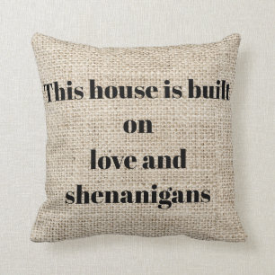 Cojín Decorativo Esta Casa Construida Sobre Amor Y Travesuras