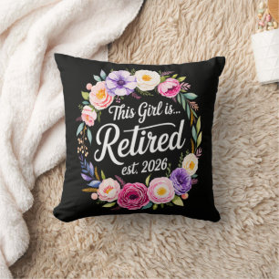 Cojín Decorativo Esta Chica Está Retirada 2026 Retiro Floral
