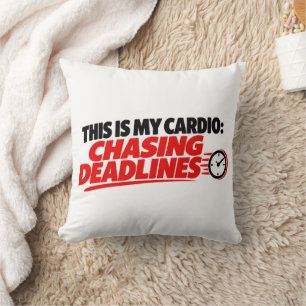 Cojín Decorativo Esta Es Mi Camiseta De Cardio Persiguiendo Plazos