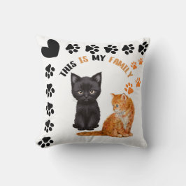 Cojín Decorativo Esta Es Mi Familia Gatos