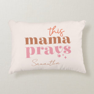 Cojín Decorativo Esta mamá reza - Diseño rústico de Boho