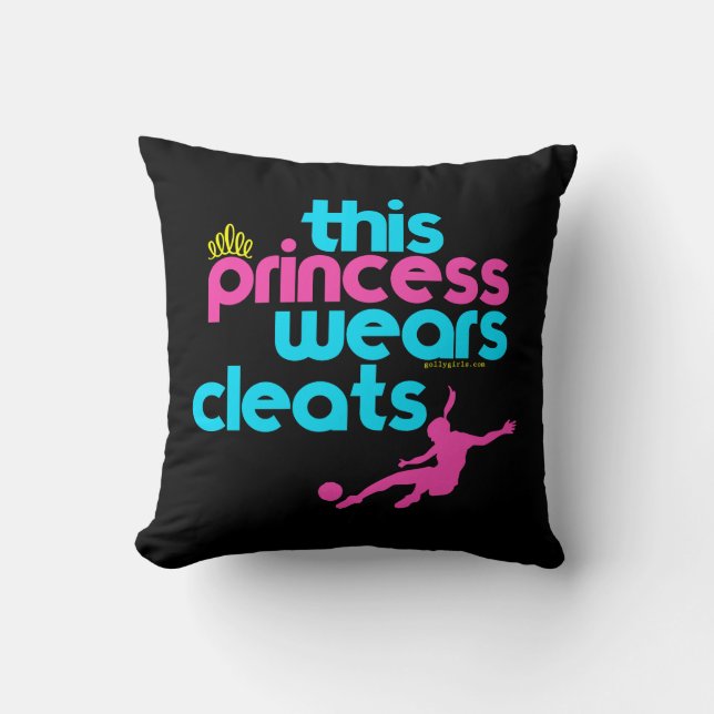 Cojín Decorativo Esta princesa Wears Cleats - Golly chicas (Anverso)