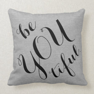 Cojín Decorativo Está usted lino elegante rústico hermoso tiful d