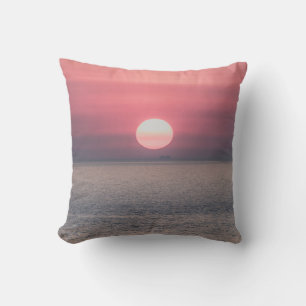 COJÍN DECORATIVO ESTABLECIMIENTO DEL SOL EN EL HORIZONTE DEL OCÉANO