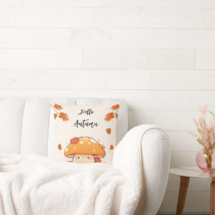 Cojín decorativo estacional lindo - Hola otoño e i