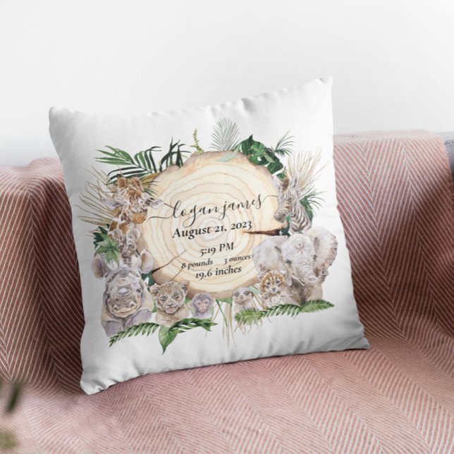 Cojín Decorativo Estadísticas de nacimiento de bebés de animales de (Subido por el creador)