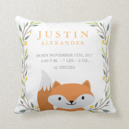 Cojín Decorativo Estadísticas de natalidad forestal de Woodland - P