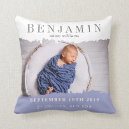 Cojín Decorativo Estadísticas de natalidad modernas foto Keepsake