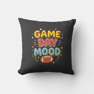 Cojín Decorativo Estado de ánimo del día del juego, divertido fanát