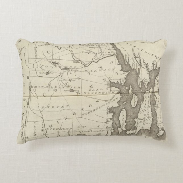 Cojín Decorativo Estado de Rhode Island (Anverso)