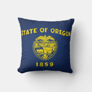 Cojín Decorativo Estado fresco de la bandera de Oregon