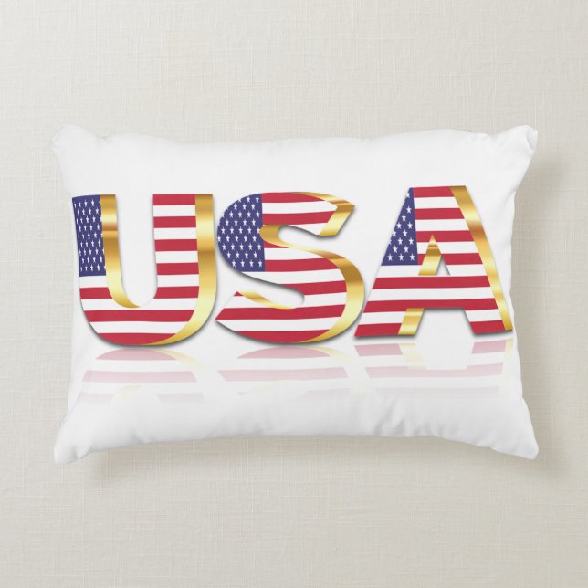 Cojín Decorativo Estados Unidos de América: Pillow, acento de la ba (Anverso)