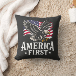 Cojín Decorativo Estados Unidos primer águila calva patriótica 4 de