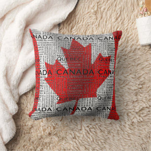 Cojín Decorativo Estados y ciudades de Canadá