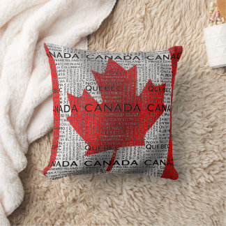 Cojín Decorativo Estados y ciudades de Canadá