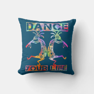 Cojín Decorativo Estadounidenses nativos Kokopelli - Baile tu vida