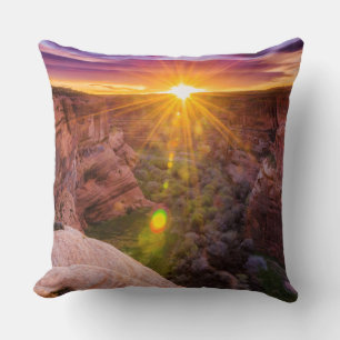 Cojín Decorativo Estallido de sol en Canyon de Chelly, AZ