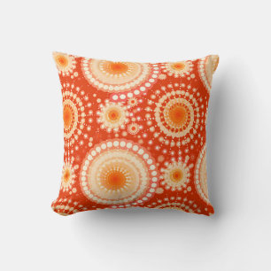 Cojín Decorativo Estallidos y pinzas, naranja de mandarina