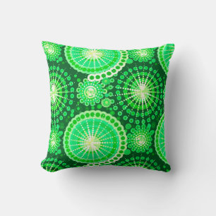 Cojín Decorativo Estallidos y pinzas, verde de pino oscuro