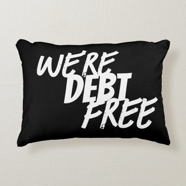 Cojín Decorativo Estamos libres de deudas (Anverso)