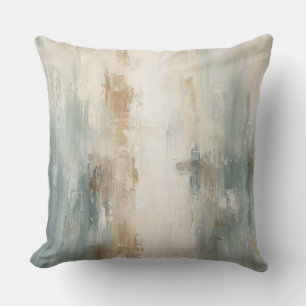 Cojín Decorativo Estampa abstracta de color azul polvoriento suave 