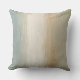 Cojín Decorativo Estampa abstracta rústica en azul beige oliva suav