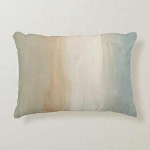 Cojín Decorativo Estampa abstracta rústica en azul suave beige oliv