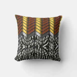 Cojín Decorativo Estampa Animal de Cebra de Chevron Zigzag Moderno