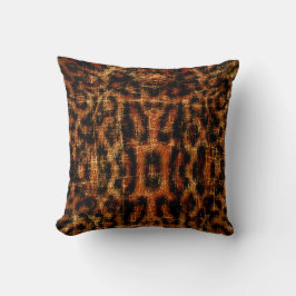 Cojín Decorativo Estampa Animal Leopardo Grunge Antiguo Deteriorado