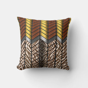 Cojín Decorativo Estampa animalística de tigre blanco con chevron z