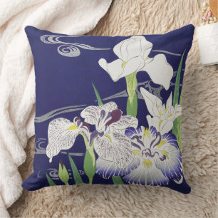 Cojín Decorativo Estampa de Arte de Iris Japonés Antiguo Kogyo Tsuk