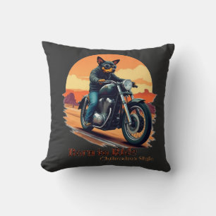 Cojín Decorativo Estampa de arte de motocicleta Chihuahua Nacida pa