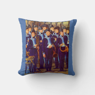 Cojín Decorativo estampa de músicos militares europeos circa 1800