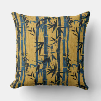 Cojín Decorativo Estampa Retro Japonesa de Bambú