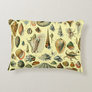 Cojín Decorativo Estampa vintage de conchas de Adolphe Millot Coste
