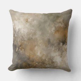 Cojín Decorativo Estampado abstracto jaspeado beige marrón gris