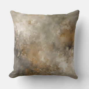 Cojín Decorativo Estampado abstracto jaspeado beige marrón gris