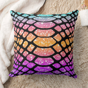 Cojín Decorativo Estampado Animal Colorido y Textura de Pata