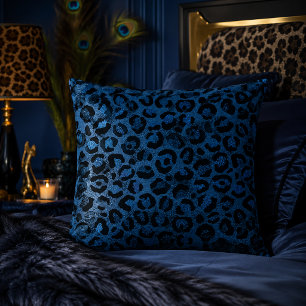 Cojín Decorativo Estampado Animal de Estampado de Leopardo Metálico