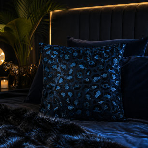 Cojín Decorativo Estampado Animal de Estampado de Leopardo Metálico
