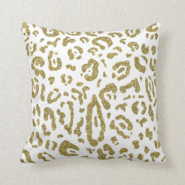 Cojín Decorativo Estampado Animal Leopardo Guepardo Blanco Brillo D