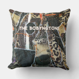 Cojín Decorativo Estampado animal monograma de leopardo de parches 