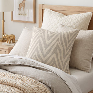 Cojín Decorativo Estampado cebra beige y taupe