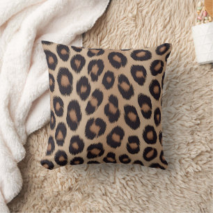 Cojín Decorativo Estampado Clásico de Leopardo Animal Marrón Guepar
