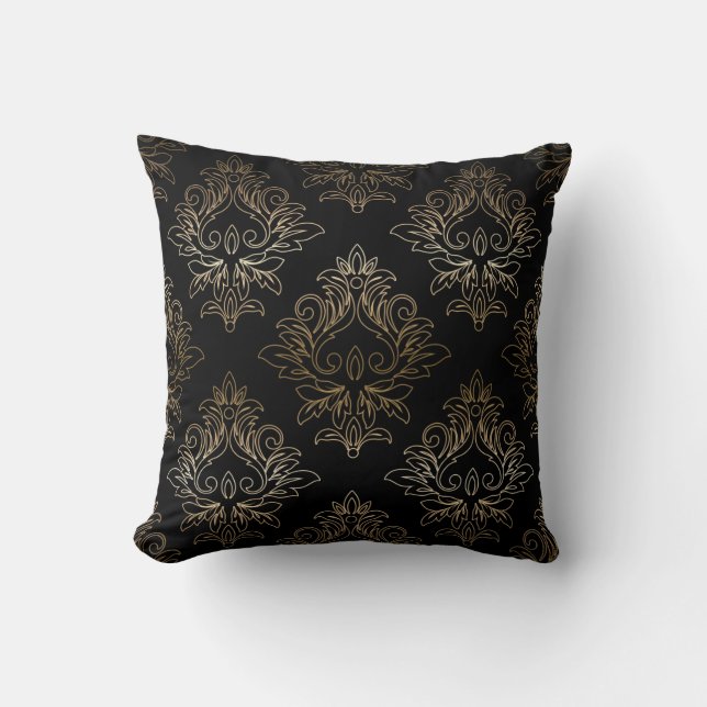 Cojín Decorativo Estampado damasco floral (Anverso)
