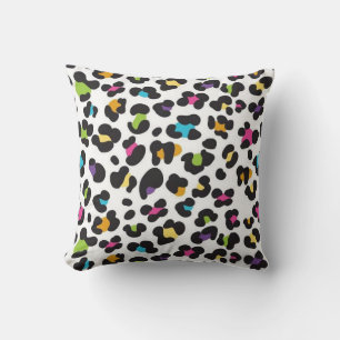 Cojín Decorativo Estampado de animal de leopardo guepardo arcoíris 